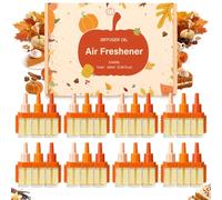 LASENTEUR Recharges Diffuseur Citrouille compatibles avec Febreze 3Volution | 8 x 20ml,Six Senteurs à la Citrouille avec des Notes de Vanille, Latte, Cannelle, Gâteau et Caramel pour l’Automne