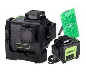Laser 3D Multiligne DEDRA MC0907, Faisceau Vert, Diodes SHARP, Niveau Laser Précis pour Travaux de Mesure, Construction, Bricolage et Alignement Professionnel