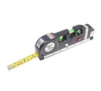 Laser de ligne portable multifonction - Niveaux laser à nivellement vertical plus lumineux - Laser rouge 4 en 1 - Niveau laser infrarouge - Bande laser croisée avec mètre ruban de 2,5 m