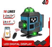 Laser de nivellement - Laser de construction 4D - Laser de nivellement avec batterie lithium rechargeable