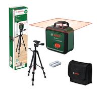 Laser de nivellement PLL 360-1 Bosch avec trépied TT 120 (laser plan 360° auto-nivelé, précision ±0,4 mm/m, portée 12 m, mode incliné pour pente, dans boîte en carton)