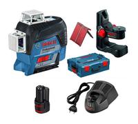 Laser ligne 12V GLL 3-80 C - BOSCH - avec une batterie 12V 2.0Ah - chargeur - accessoires - L-BOXX - 0601063R02