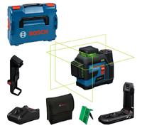 Bosch Laser 3 plans GLL 12V-100-33 CG – 3 lignes 360° – Batterie 12V 2.0Ah, chargeur, L-BOXX