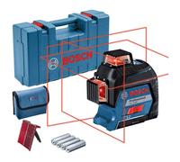 Bosch Professional Niveau laser GLL 3-80 – laser rouge, portée jusqu’à 30 m, 4 piles AA, coffret