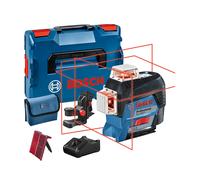 Laser lignes rouge 360° Pile/batterie 12V GLL 3-80 C + 1 batteries GBA 12V 2 Ah + 1 chargeur GAL 12V-40 BOSCH