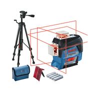 Laser lignes rouge 360° Pile/batterie 12V GLL 3-80 C + Trépied BT 150 BOSCH