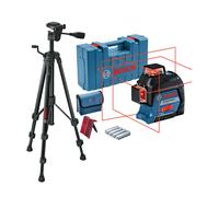 Laser lignes rouge 360° Pile GLL 3-80 + Trépied BT 150 BOSCH