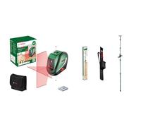 Laser lignes UniversalLevel 2 de Bosch (croix laser avec point d'aplomb intégré) + Bosch Tige télescopique TP 320 (hauteur réglable de 106 à 320 cm)