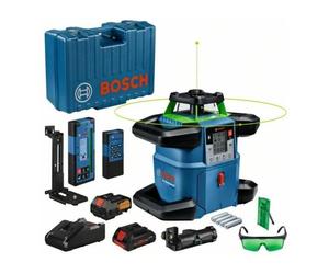 Laser rotatif Bosch Professional GRL 650 CHVG avec batterie, piles, cellule, lunettes, supports, platine, en coffret - 0601061V00