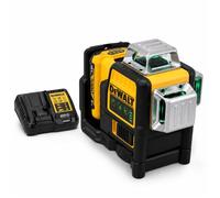 Laser vert DEWALT DW089LG 12 V, 3 lignes croisées à nivellement automatique, kit complet avec batterie et chargeur