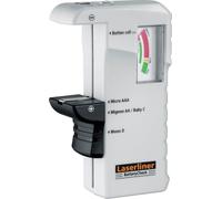 Laserliner BatteryCheck, Échelle de 3 couleurs | Testeur de piles AA, AAA, C, D, E-Block, bouton, Fonctionnement sans pile