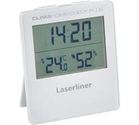 Laserliner ClimaHome-Check Plus Hygromètre Numérique | Alarme, Recommandation de ventilation, Mesureur température et humidité, Min/Max, Horloge et minuterie
