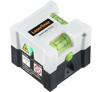 Laserliner LaserCube Green Laser à Lignes Vert Compact | Orientable Vertical/Horizontal, Niveau à Bulle Intégré, Batterie et Pointes Incluses