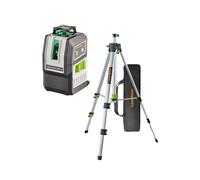 Laserliner SuperLine-Laser G360 Multi-18V Laser À Lignes Croisées Avec Trépied Dans Un Sac - 2 Lignes - Vert - 30 M