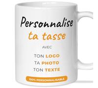 LASERO' Tasse Personnalisé Photo et Texte - Mug 330 ml en Céramique Blanche | Tasse Papa Personnalisable, Cadeau Personnalisé Femme, Homme - Cadeau Amie Anniversaire