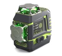 LASGOO 3D-Ultra 12 Lignes Niveau Laser Auto-nivelant 3x360° Croix Ligne avec écran LCD, télécommande, 2 batteries rechargeables et support magnétique, pour construction et accrochage de tableaux