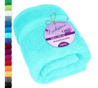Lashuma Serviette de Bain Turquoise, Drap de Douche 100 x 150 cm, Linz Serviette 100% Coton