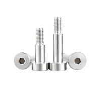 Lasitech 1/2 Pièces M10 M12 304 en Acier Inoxydable, Tête À Douille Hexagonale, Roulement Rouleaux, Boulon Épaule(35mm,D16x M12 (1pc))