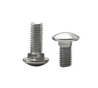 Lasitech 10/20/50pcs M3 M4 M5 M6 304 Boulons De Chariot en Acier Inoxydable Tête Ronde Col Carré Attaches Robustes(30mm,M6 x10pcs)