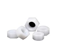 Lasitech 5-50pcs M2 .5 M3 M4 M5 M6 M8 M10 M12 M14 M16 M18 M20 Blanc Ou Noir en Plastique Nylon Écrou Hexagonal Din934(White Color,M3 (50pcs))