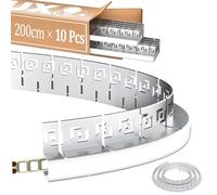 LASLUX 10×Profilé LED flexible 2 m （2000×35×12.5mm） en Aluminium - encastrable profile alu pour ruban led 15mm, Diffuseur Silicone, Installation Facile, Idéal pour Courbes & Lignes Droites