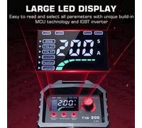 Lasmachine - Poste à souder TIG synergique 2 en 1 - Écran LED - Rouge - Électrique