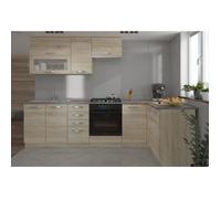 LASSEN Cuisine complète d'angle 240x165 cm – Plan de travail – Angle réversible – Chêne Sonoma