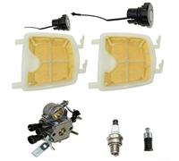 Lastdaytime Kit carburateur compatible avec MS171 pour tronçonneuse MS211 avec filtres à air et bouchon de réservoir de carburant