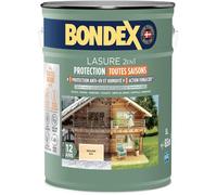 Lasure 2 en 1 protection extérieure - Incolore - Satin - Protection 12 ans - Toutes saisons - Bondex - 5L