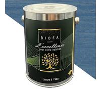 Lasure à l'eau Biofa 1L - pour bois intérieur et extérieur - Faible en COV (Bleu Azur)