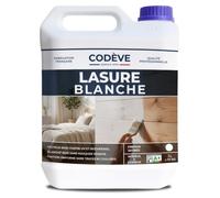 Lasure Blanche - Codeve Bois - 20L - Intérieur/extérieur - Blanche De Décoration Pour Un Volet, Fenêtre, Porte Ou Bardage Bois.