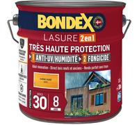Lasure bois 8 ans Indice 30 - Chêne Doré - Satin - BONDEX - 2,5 L