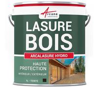 Lasure Bois Extérieur Intérieur Satinée Résiste UV 1 L Ébène | Lasure Bois Intérieur et Extérieur, Satinée, Résiste aux Uv et Intempéries, Protège le Bois - Arcane Industries