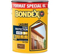 Lasure bois totale protection 5 ans - Chêne Moyen - Satin - BONDEX - 6 L