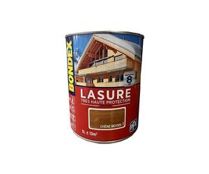 Lasure Bondex satinée protection 8 ans 1L - Couleur:Chêne moyen - BONDEX