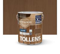 Lasure extérieure Soin du bois Tollens effet chêne foncé satin 5L