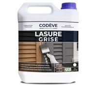 Lasure Grise - Codeve Bois - 20L - Intérieur/extérieur - Pour La Déco En Gris D'un Volet, Persienne, Fenêtre Ou Bardage Bois.