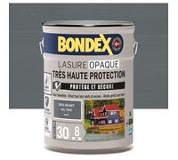 BONDEX Lasure Opaque Très Haute Protection Extérieur Gris Ral 7040 5 L | Lasure Bois Très Longue Durée, Très Haute Protection, Formule Antifongique, Bondex, Expert du Bois, Extérieur, Satin