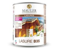 Lasure professionnelle pour bois extérieur - 1L Satiné Chêne Clair - Protection UV et intempéries - Lasure B35 Mauler