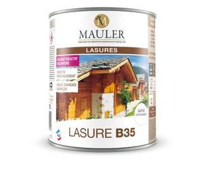 Lasure professionnelle pour bois extérieur - 2,5L Satiné Chataignier/Chêne Moyen - Protection UV et intempéries - Lasure B35 Mauler