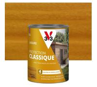 V33 - Lasure Protection Classique CHÊNE CLAIR Satin -0,75L - Rose