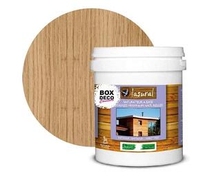 Lasure saturateur naturelle écologique bio - NATURA - Lasural - Bois intérieur et extérieur - 7 teintes - 1 L - 12 m² (Chêne clair)