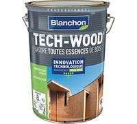 Blanchon Lasure Tech-Wood – bardages et bois verticaux, acrylique polyuréthane, incolore, 5 L