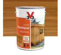 Lasure V33 Classique 4 ans chêne doré satiné 5 l - V33 - Lasure - Glycérophtalique - Bois - Extérieur