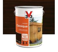 V33 Lasure Classique 4 ans, Chêne Foncé 5 L