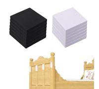lasuroa 12pcs Butée Tête de Lit Murales, 6x6x1cm Mousse EVA Patins Protection pour Meubles Pare Choc Mural Anti-Secousses Anti Bruit Tete de Lit pour la Protection des Meubles (Blanc, Noir)