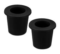 lasuroa 2pcs Trou d'Anneau Table Parapluie, Cale Cône Parapluie Stabilisateur Manchon Prise Adaptateur Patio Insert Trou Table Parapluie 5,1-6,4cm Patio Adaptateur Piscine 3,8cm (Noir)