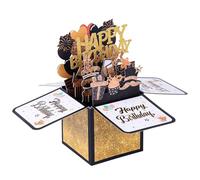 lasuroa Happy Birthday Pop up Carte, Boîte-Cadeau Pop-up 3D Amusante avec Enveloppe Carte de Vœux d'Anniversaire Carton Numéroté Décoration de Fête pour Femmes Hommes Maman Papa Fille Fils et Amis