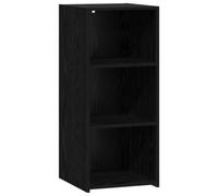 LASWWQMRF Buffet en chêne noir, 40 x 41 x 93 cm, commode en bois | Meuble de rangement compact avec 2 étagères pour salon et salle à manger : design facile d'entretien effet bois foncé.