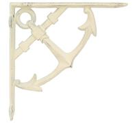 LASWWQMRF Lot de 12 consoles murales en acier blanc antique 21 x 21 x 3,5 | Supports robustes pour salon, balcon et atelier avec une capacité de charge de 25 kg par support pour des surfaces de